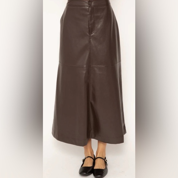 Beatrix Vegan Midi Skirt